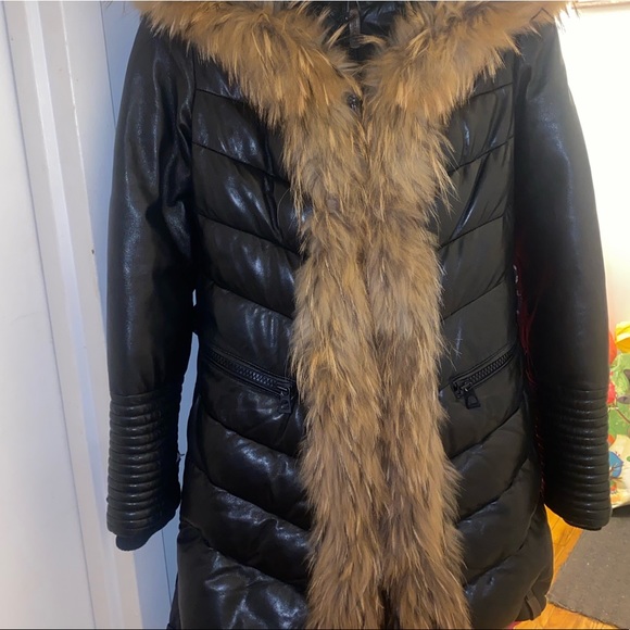 Rudsak Black Leather Coat - Picture 1 of 5